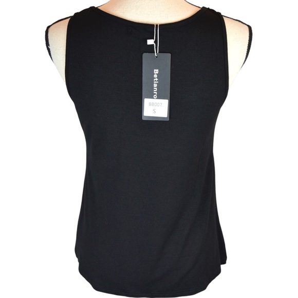 Betianro Black Maternity Nursing Tank -‎ Size Small NEW - Picture 6 of 8